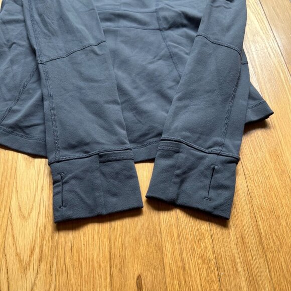 Lululemon Size 8 Black & Gray Long Sleeve Thumbholes Full Zip Luon Define Jacket - Picture 14 of 14